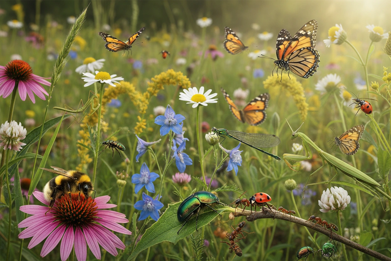 Professional image illustrating The Importance of Insect Biodiversity