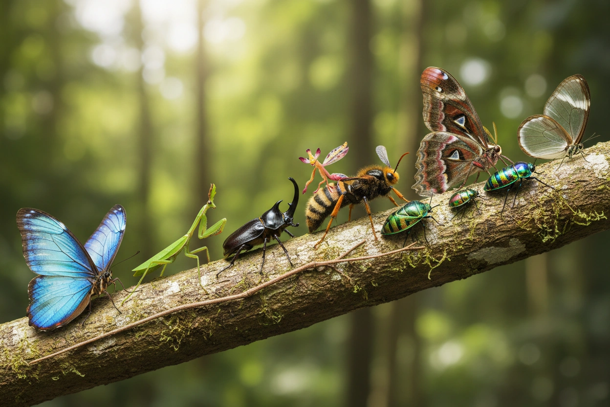 Professional image illustrating Top 10 Most Fascinating Insect Species