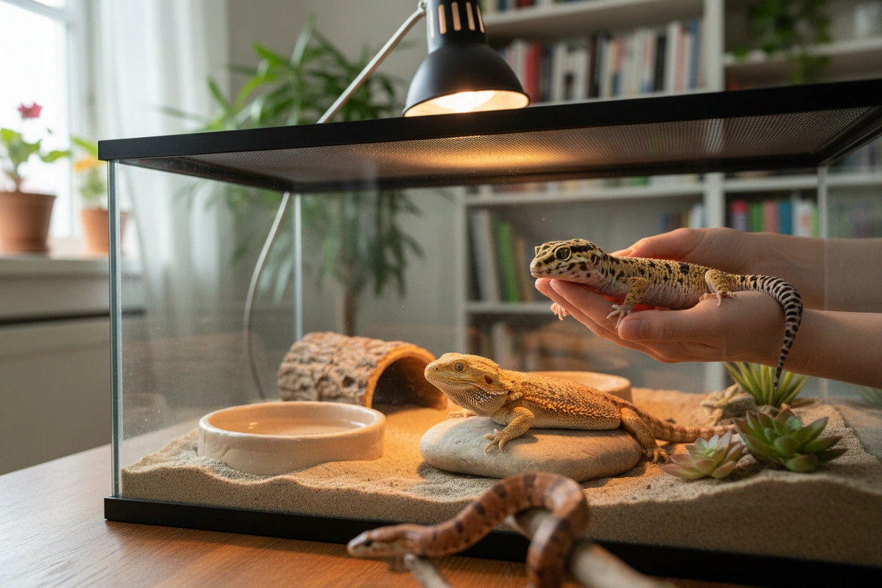 Professional image illustrating Top 10 Pet Reptiles for Beginners
