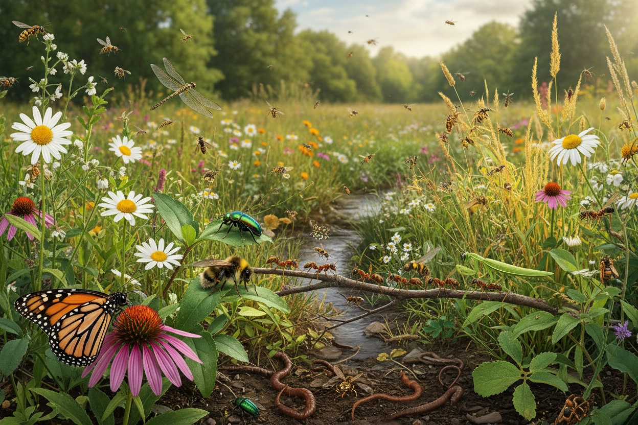 Professional image illustrating The Importance of Insect Biodiversity