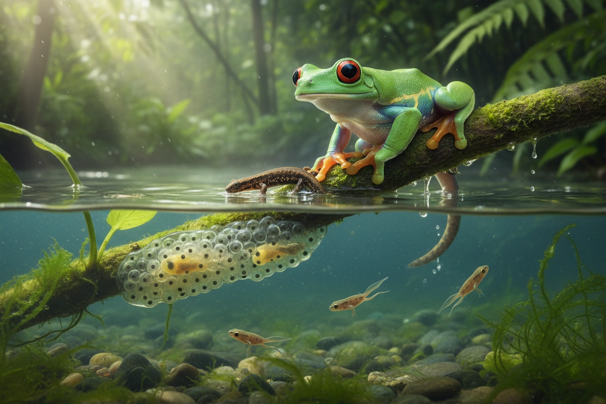 Amphibian Reproduction: Life Cycle from Eggs to Adults