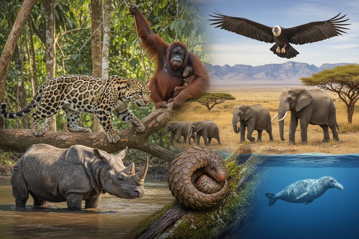 Professional image illustrating Top 10 Endangered Animals You Need to Know About