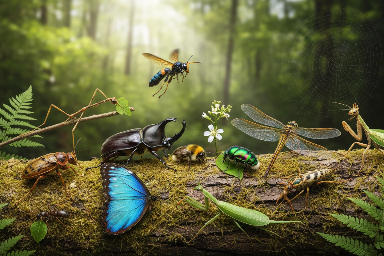 Professional image illustrating Top 10 Most Fascinating Insect Species