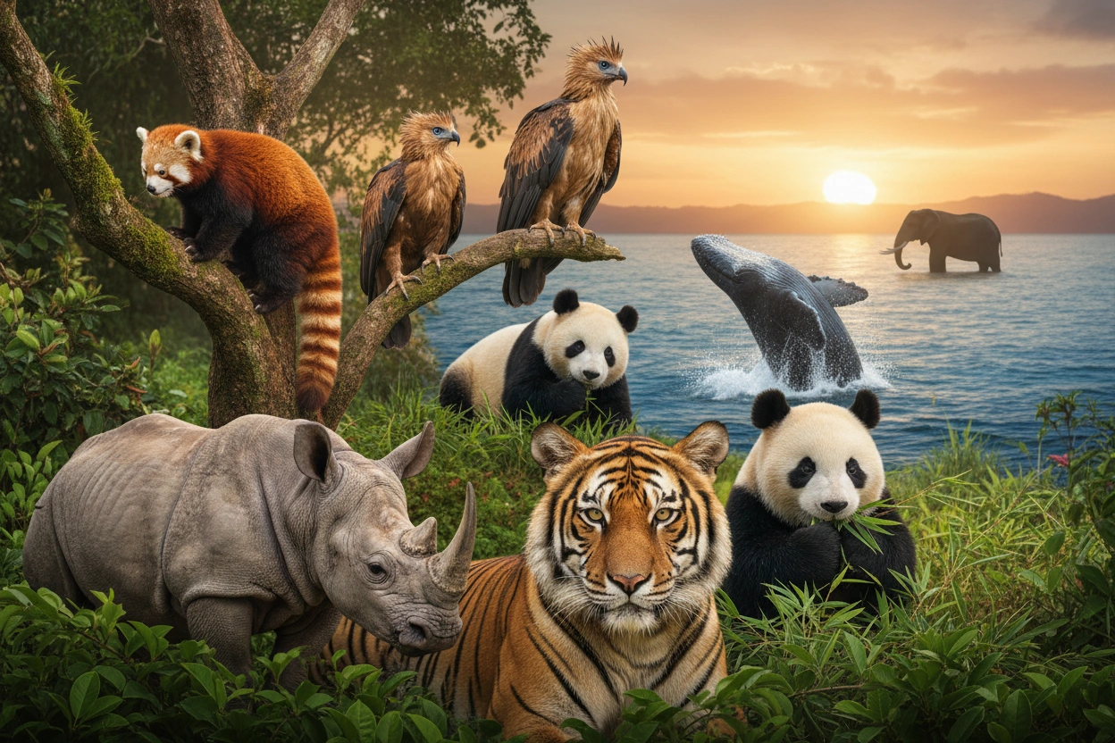 Professional image illustrating Top 10 Endangered Animals You Need to Know About