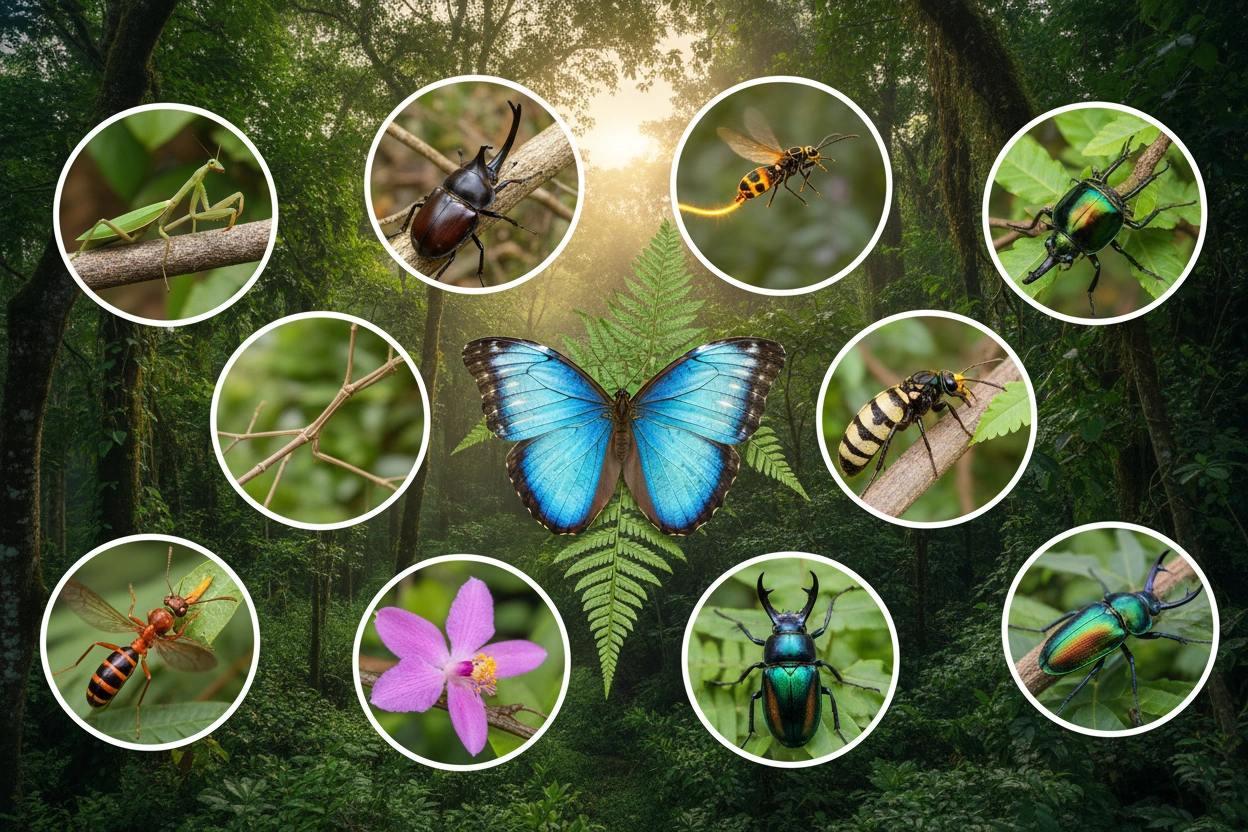 Professional image illustrating Top 10 Most Fascinating Insect Species