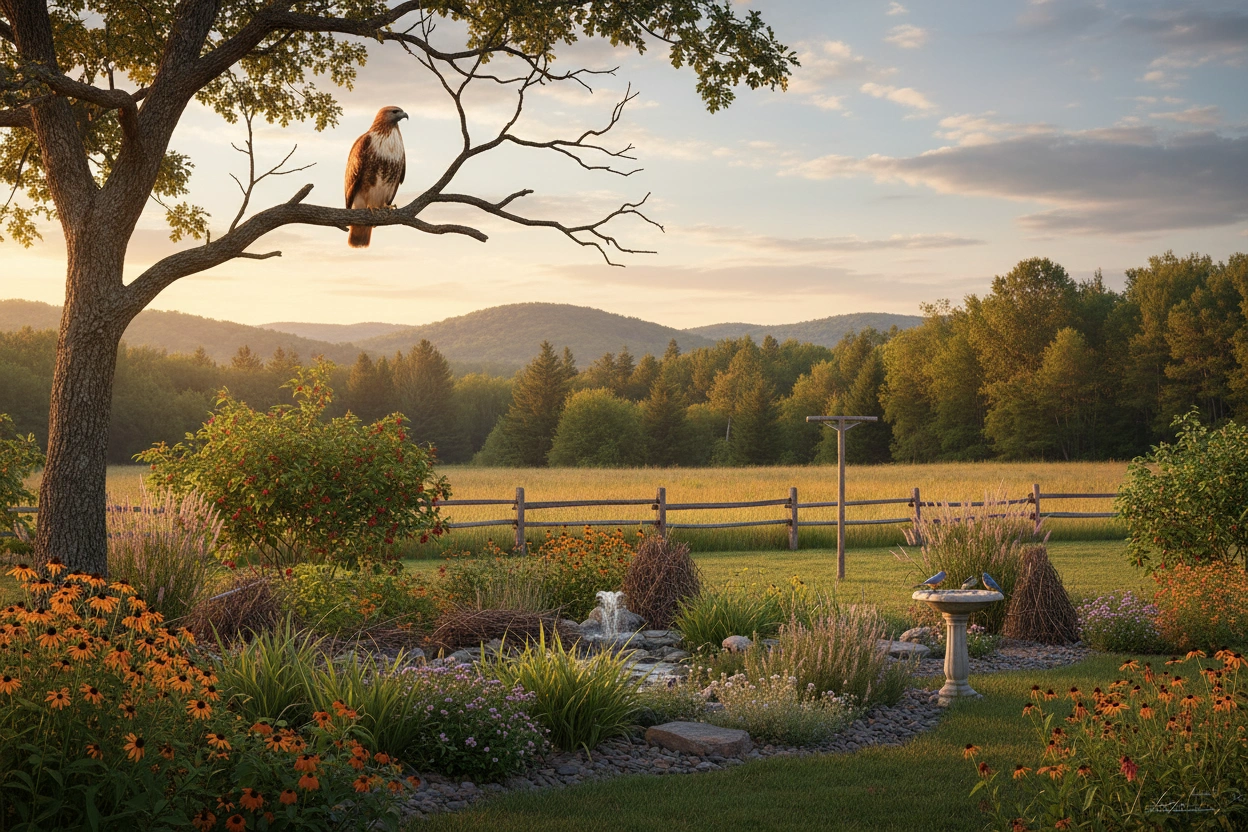 Professional image illustrating Designing a Bird-Friendly Habitat