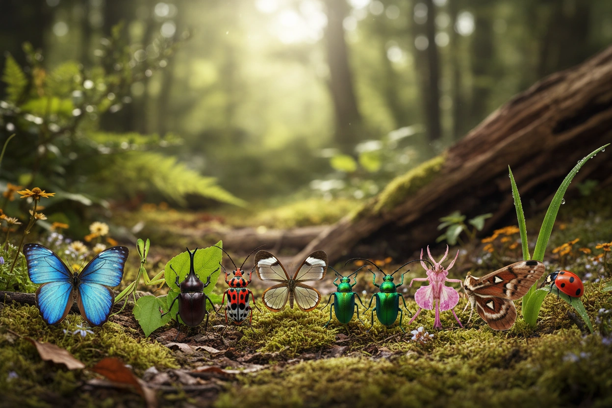 Professional image illustrating Top 10 Most Fascinating Insect Species