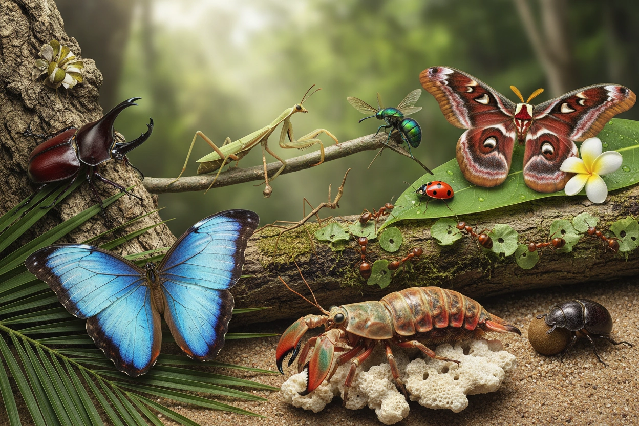 Professional image illustrating Top 10 Most Fascinating Insect Species