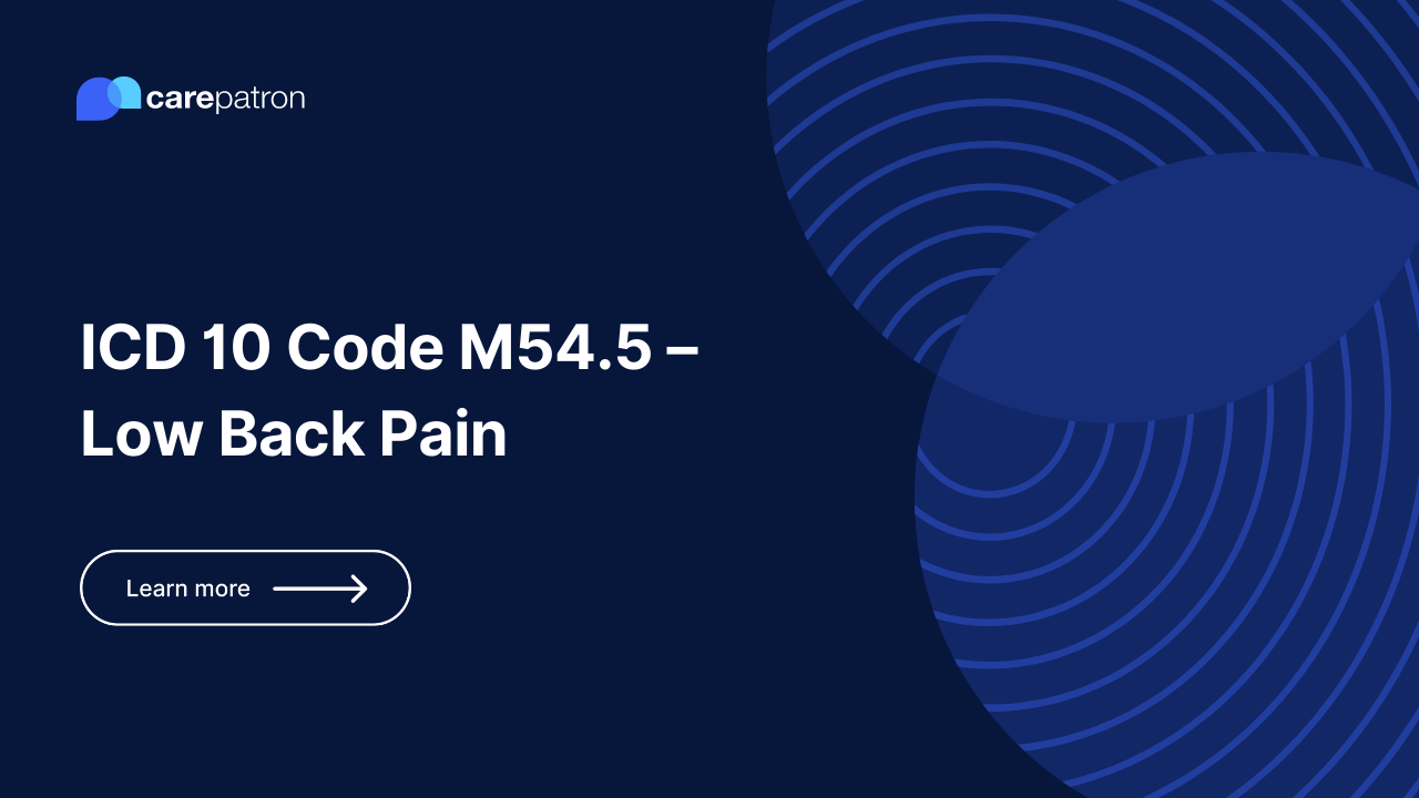 M54.5 – Low Back Pain