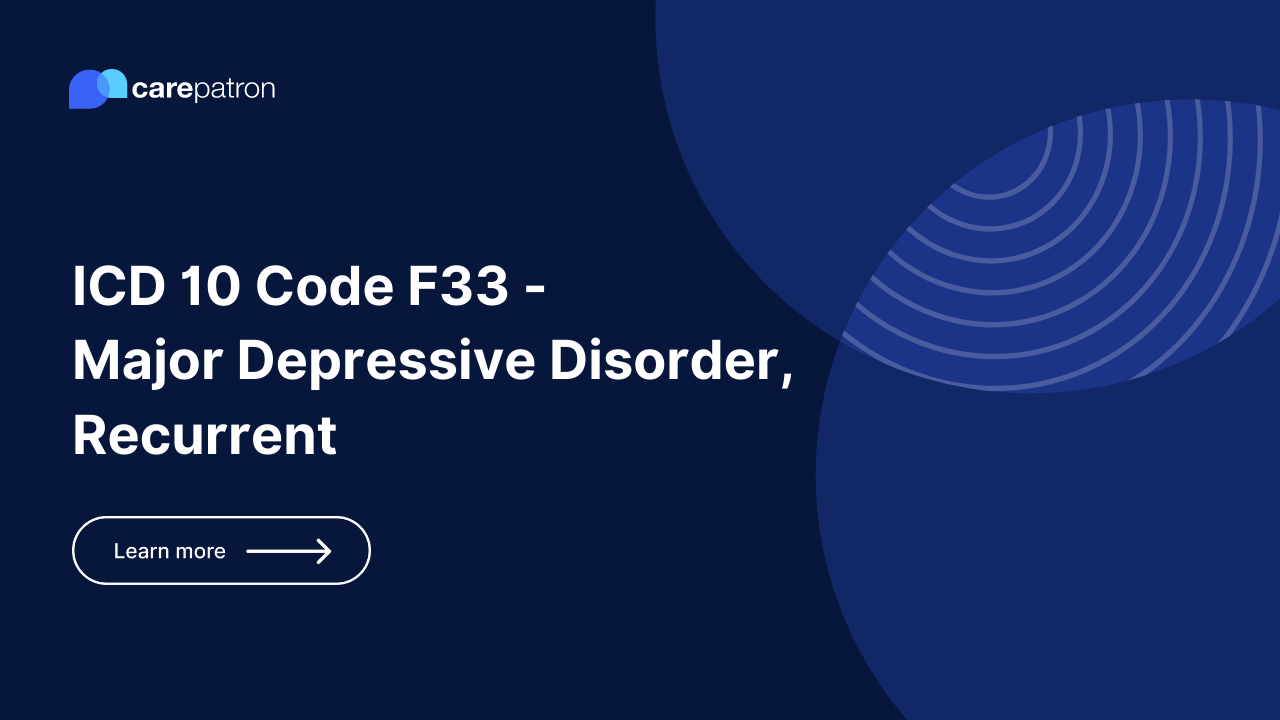 F33 – Major depressive disorder, recurrent