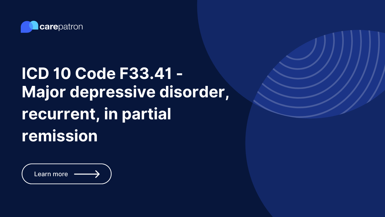 F33.41 – Major Depressive Disorder, Recurrent, in Partial Remission