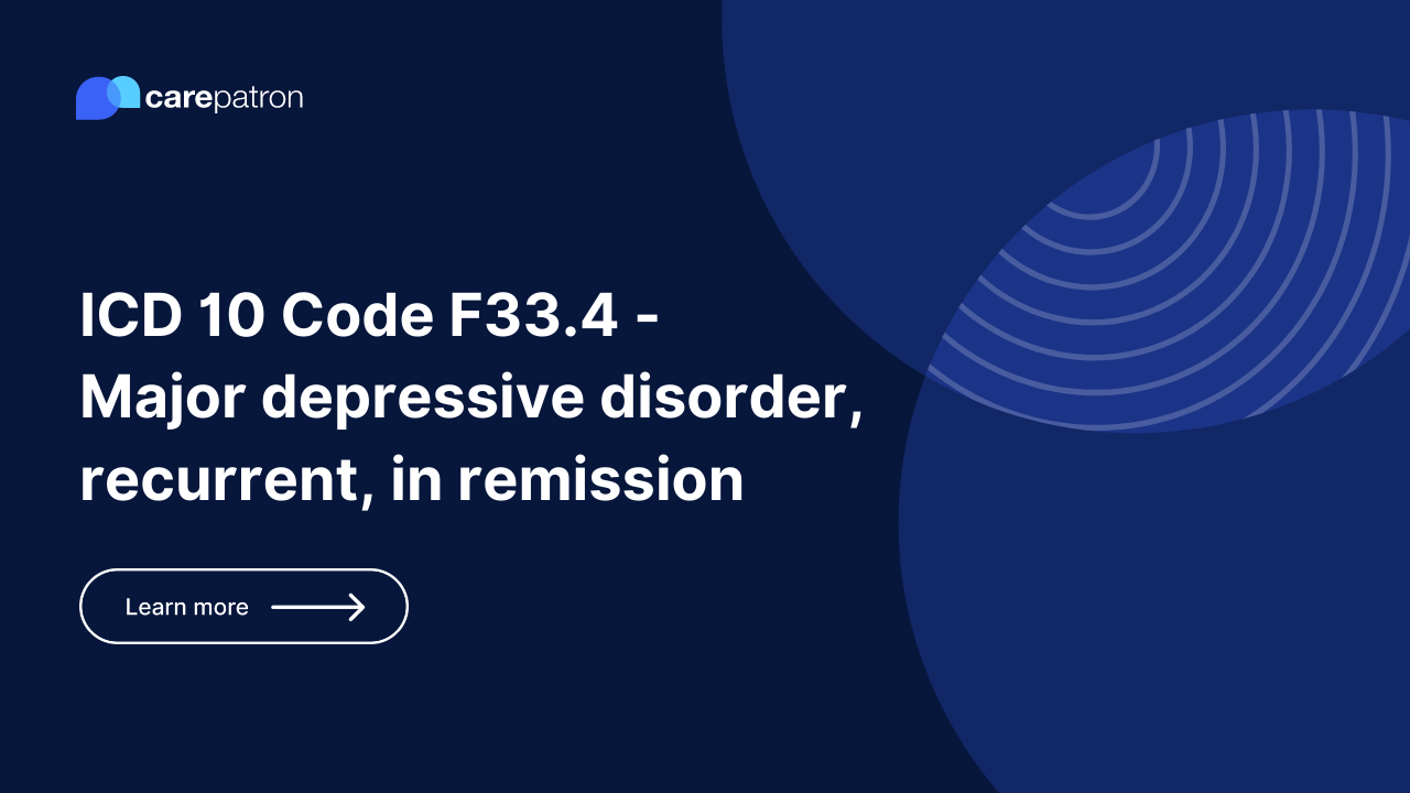 F33.4 – Major Depressive Disorder, Recurrent, in Remission
