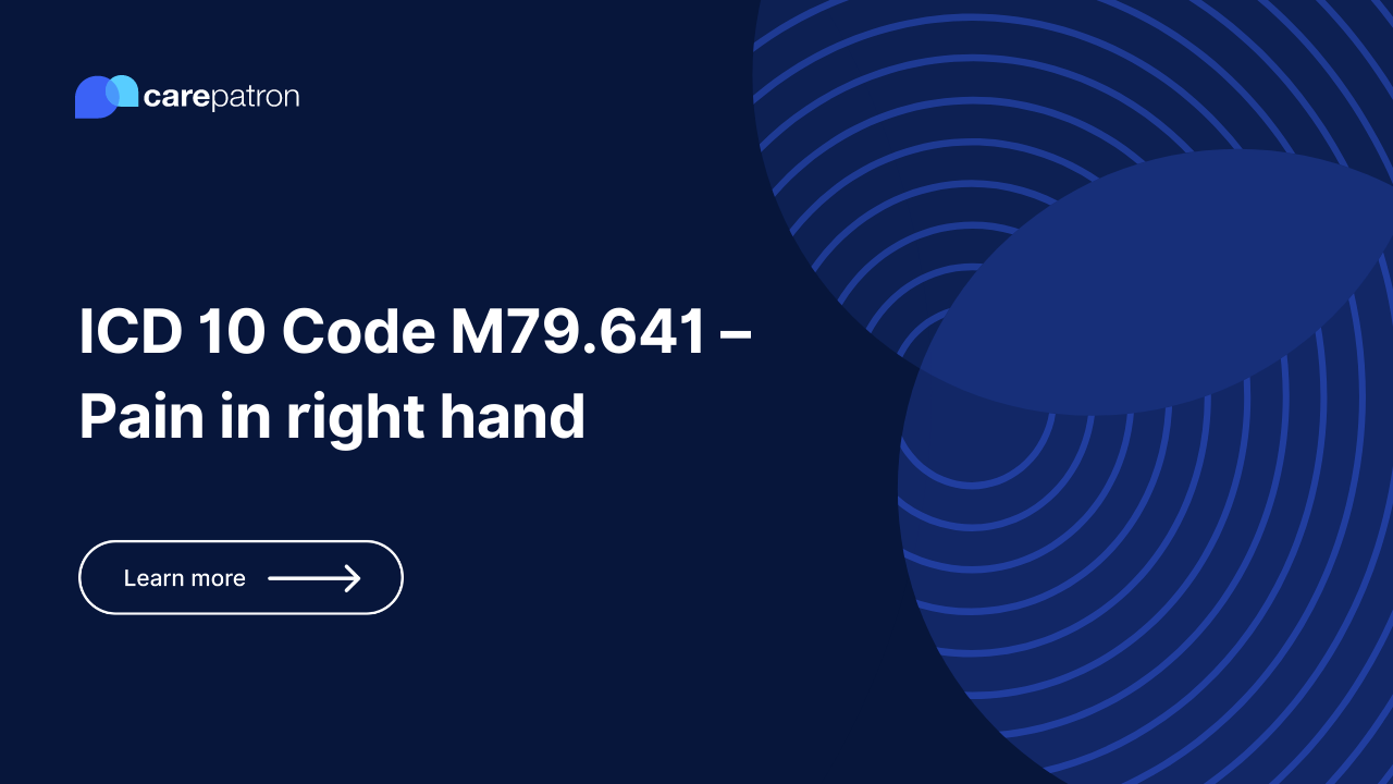 M79.641  – Pain in right hand