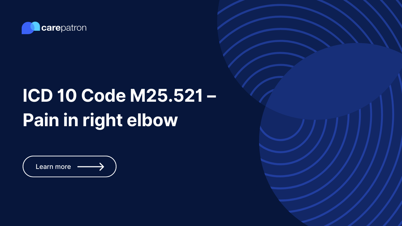 M25.521 – Pain in Right Elbow