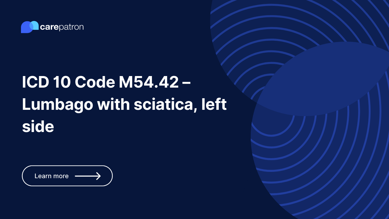 M54.42 – Lumbago with sciatica, left side