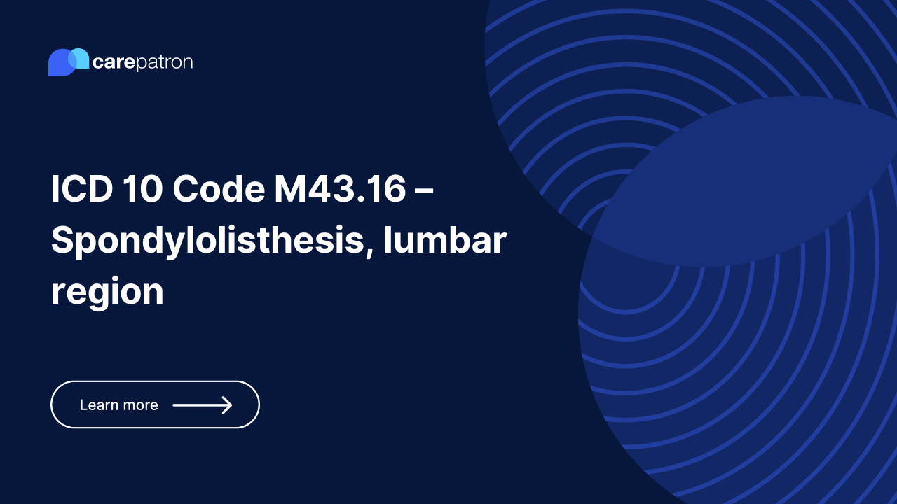 M43.16 - Spondylolisthesis, lumbar region