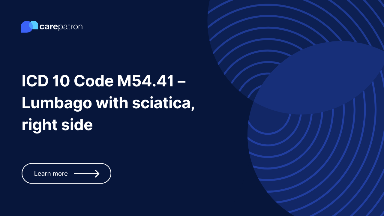 M54.41 – Lumbago with sciatica, right side
