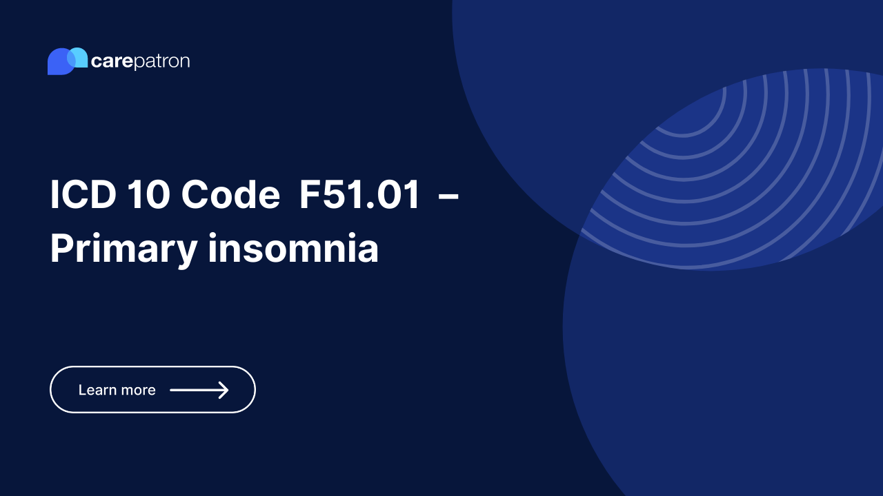 F51.01 – Primary insomnia