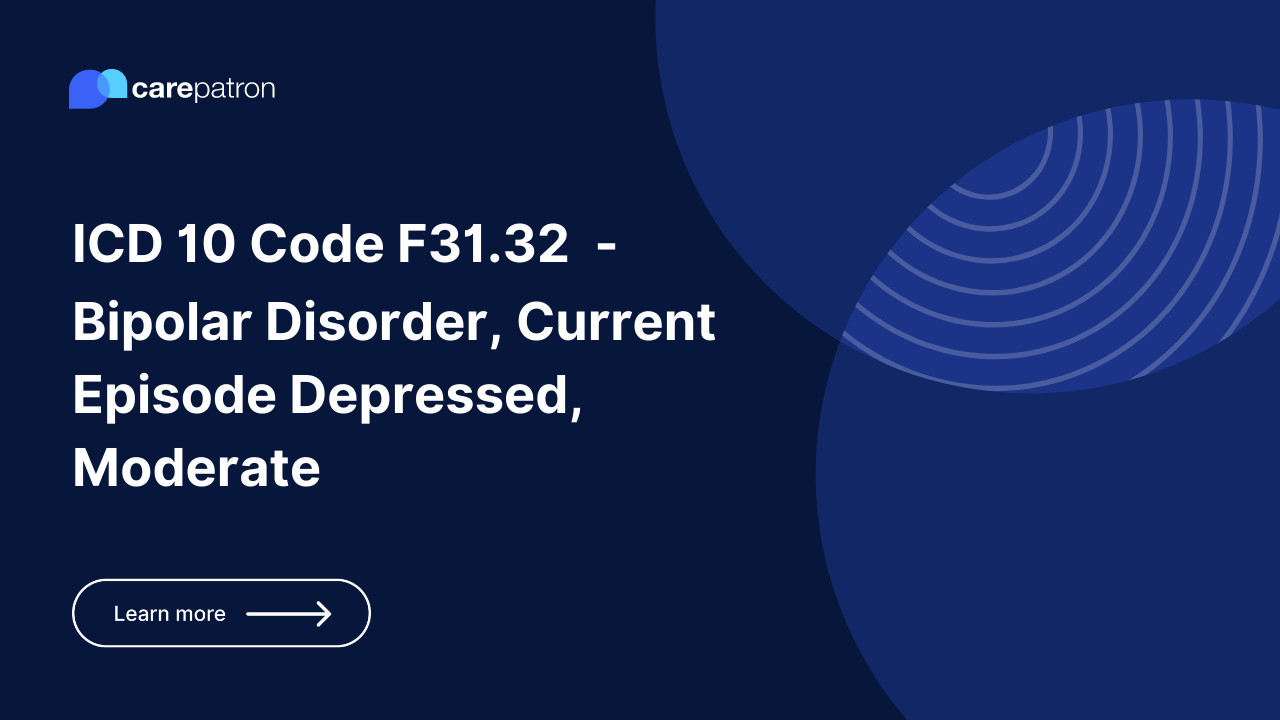 F31.32 – Bipolar Disorder, Current Episode Depressed, Moderate 