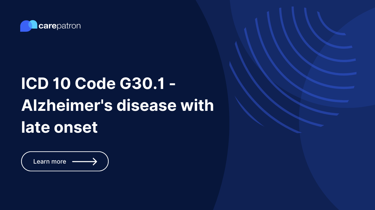 G30.1 – Alzheimer's disease with late onset