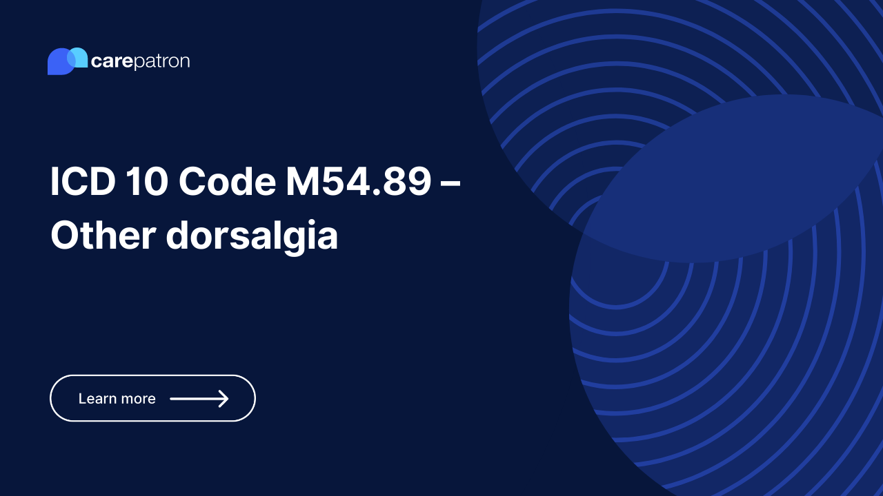 M54.89 – Other dorsalgia