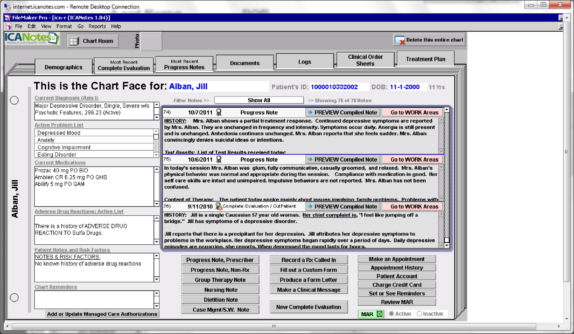 Mental Health EHR by ICANotes