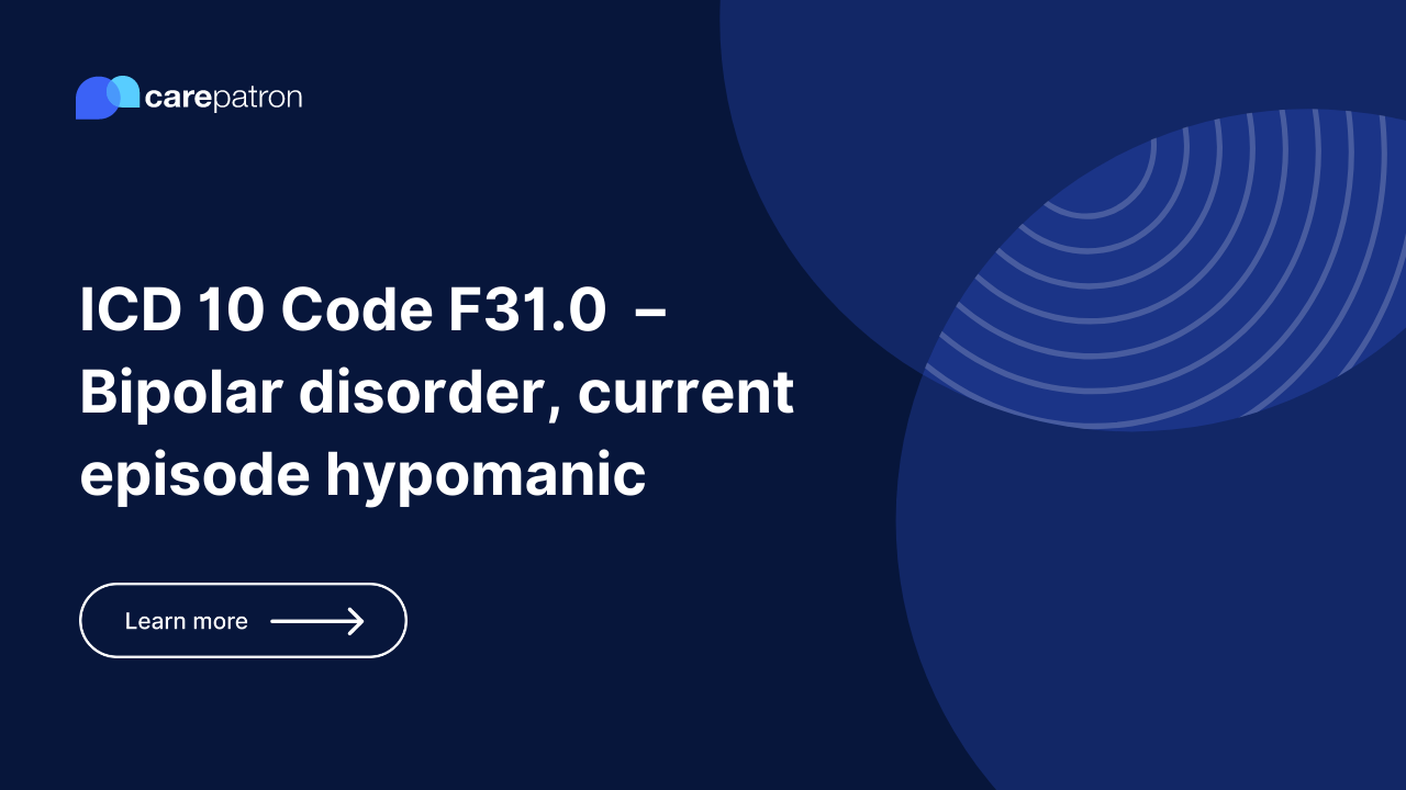 F31.0  – Bipolar disorder, current episode hypomanic