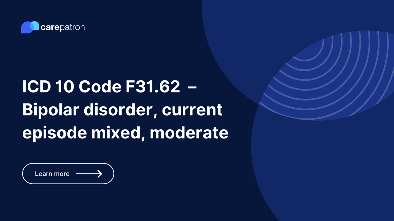 F31.62  – Bipolar disorder, current episode mixed, moderate