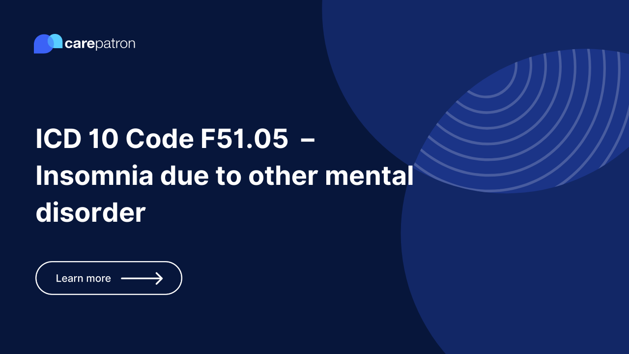 F51.05  – Insomnia due to other mental disorder