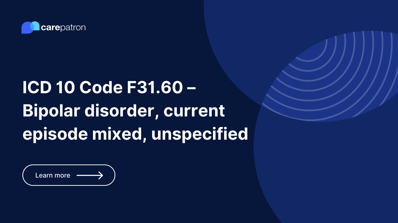 F31.60  – Bipolar disorder, current episode mixed, unspecified