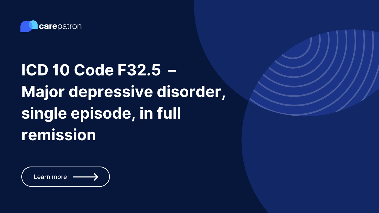 F32.5  – Major depressive disorder, single episode, in full remission