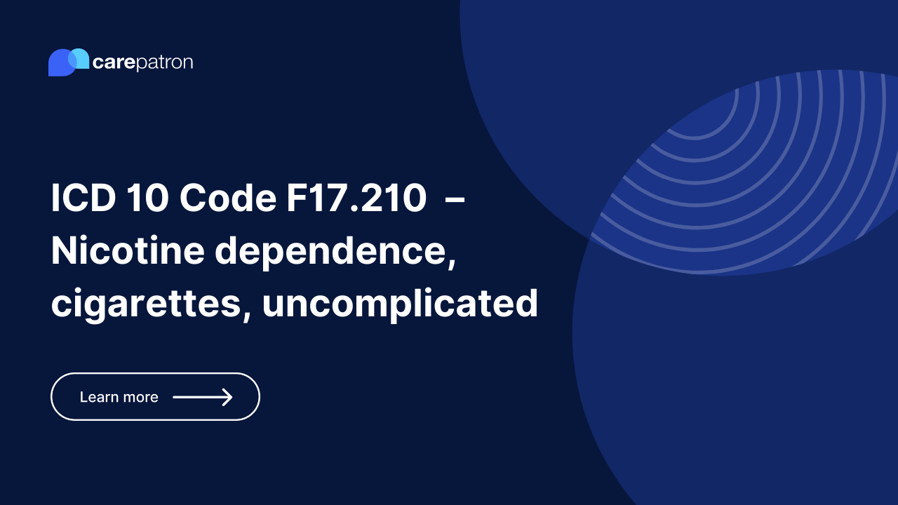 F17.210  – Nicotine dependence, cigarettes, uncomplicated