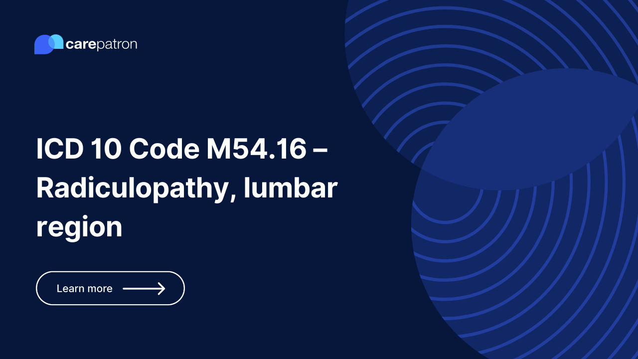M54.16 – Radiculopathy, lumbar region