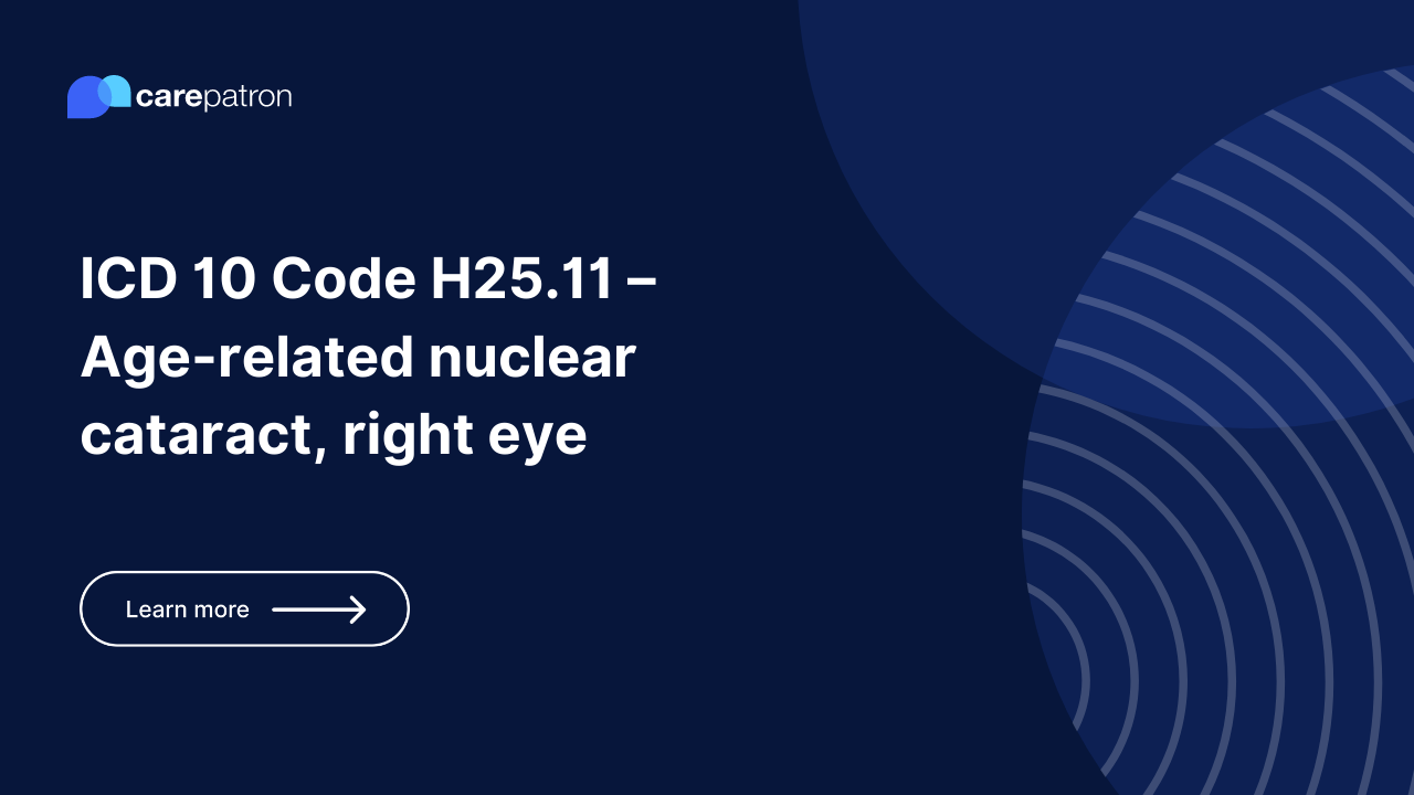 H25.11 – Age-related nuclear cataract, right eye