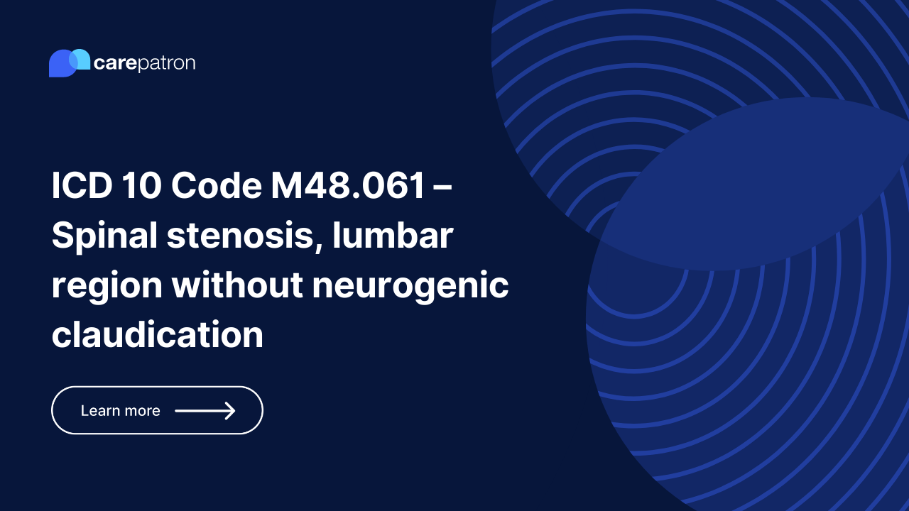M48.061 – Spinal stenosis, lumbar region without neurogenic claudication | ICD-10-CM