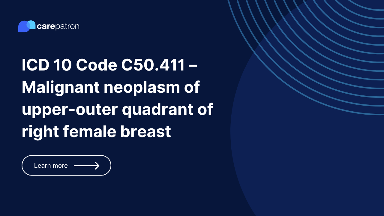 C50.411 – Malignant neoplasm of upper-outer quadrant of right female breast