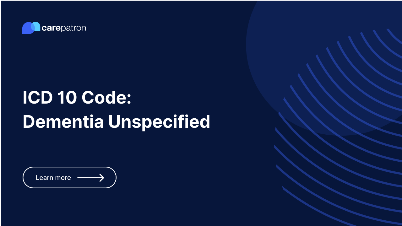 Dementia Unspecified ICD-10-CM Codes