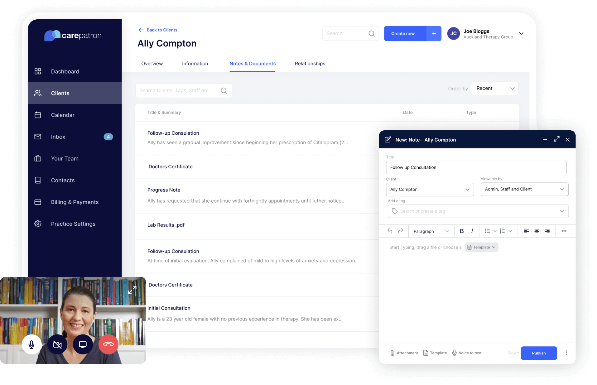 Practice management software