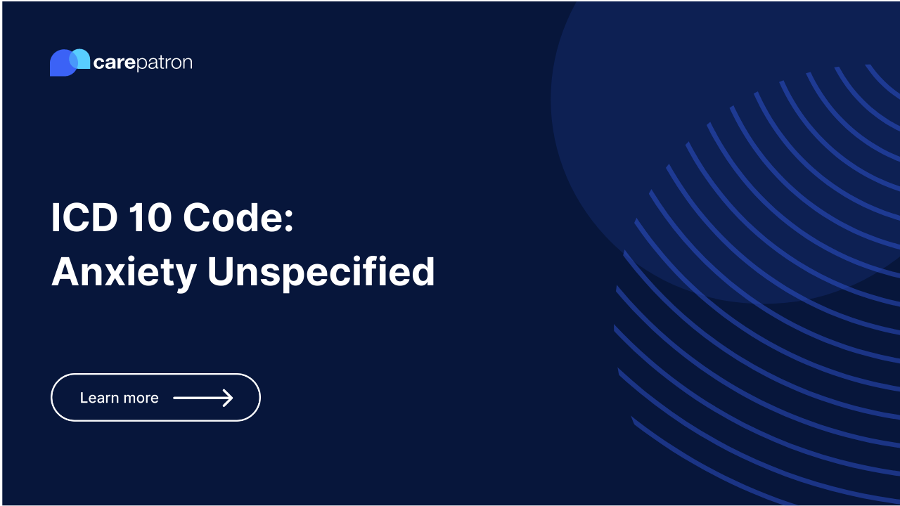 Anxiety Unspecified ICD-10-CM Codes