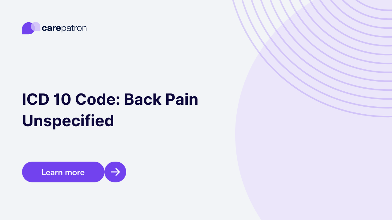 Back Pain Unspecified ICD-10-CM Codes