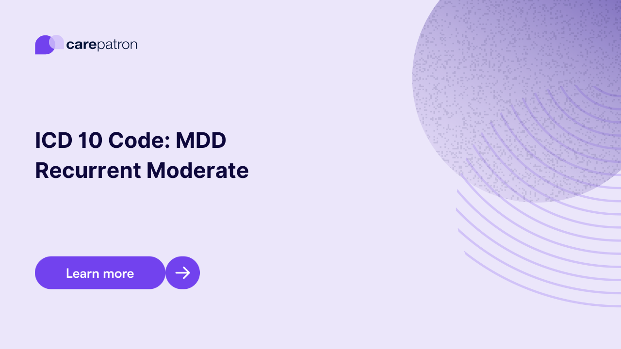 MDD Recurrent Moderate ICD-10-CM Codes | 2023