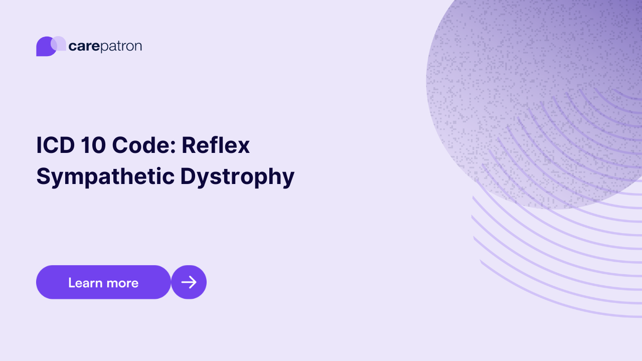 Reflex Sympathetic Dystrophy ICD-10-CM Codes