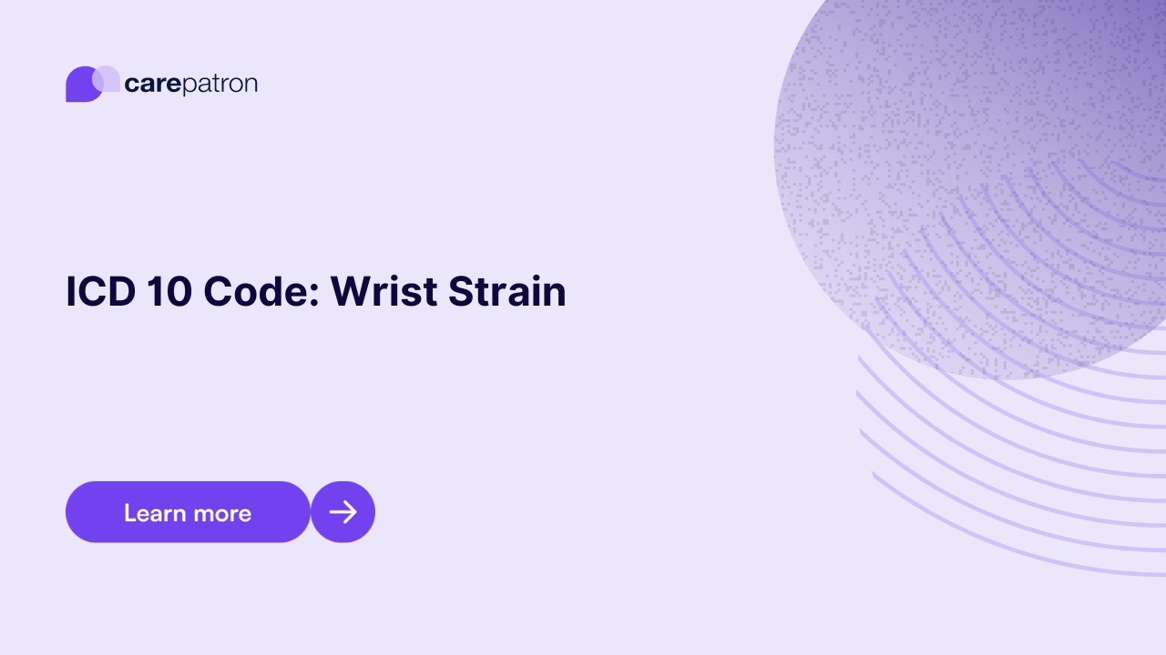 Wrist Strain ICD-10-CM Codes