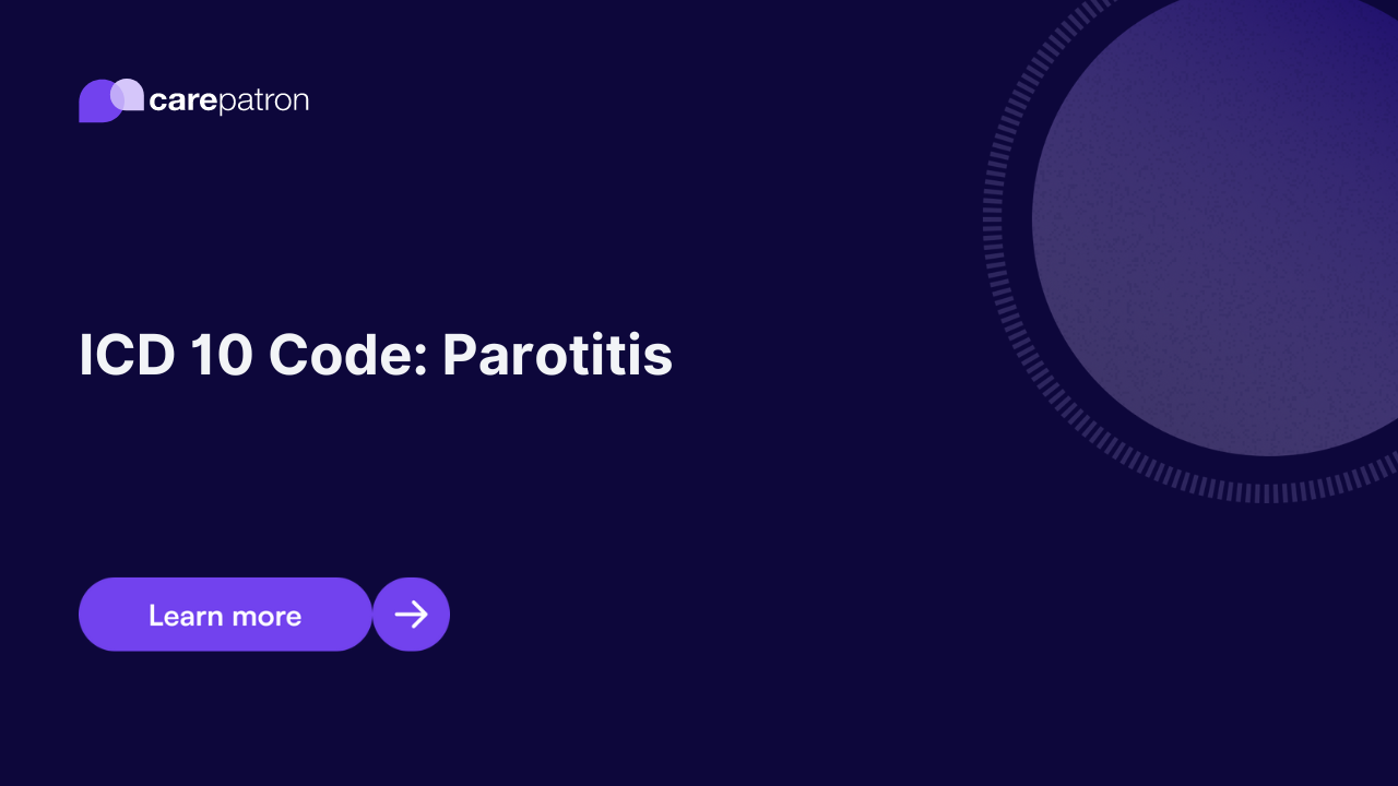 Parotitis ICD-10-CM Codes