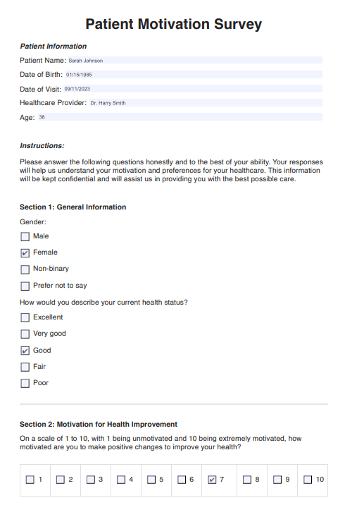 Motivation Surveys Example (sample)