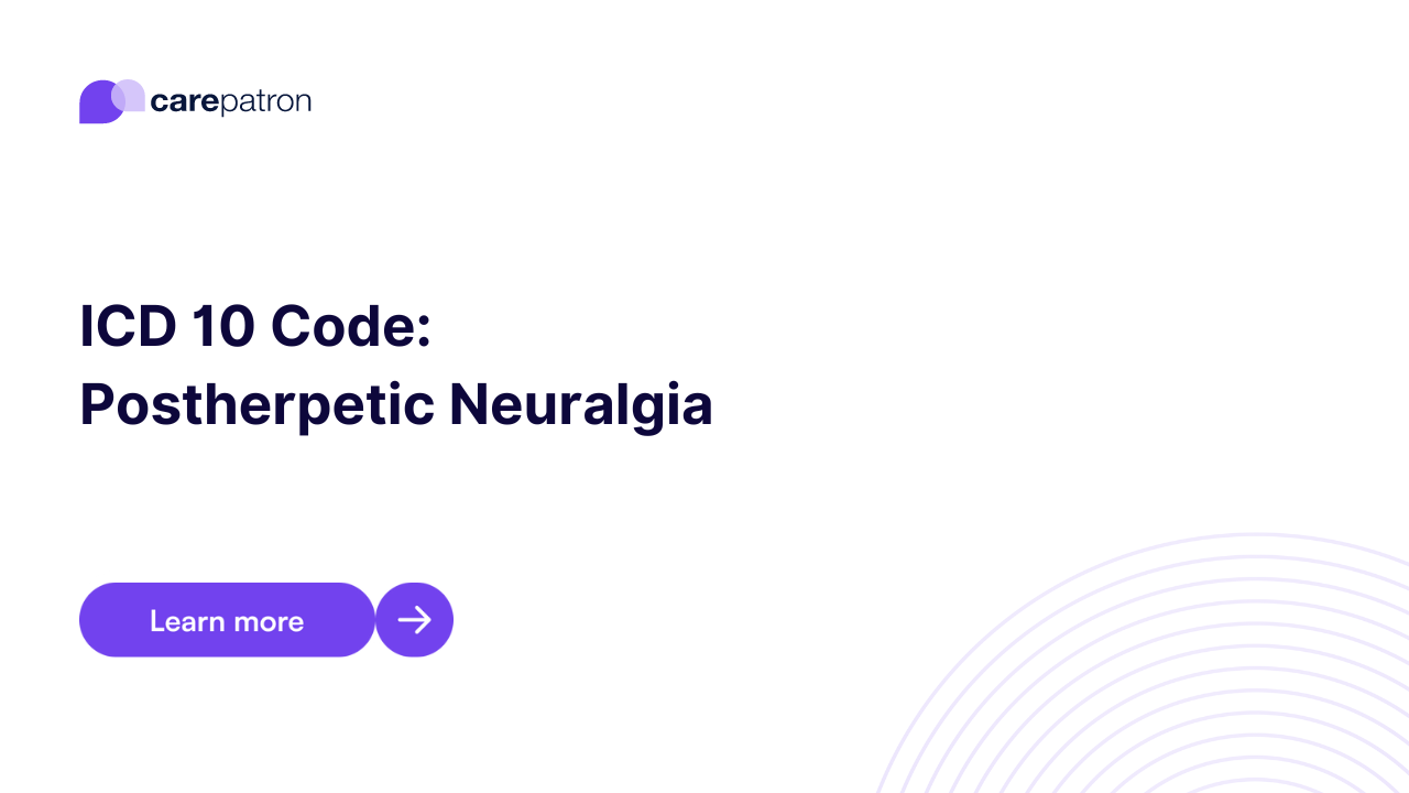 Postherpetic Neuralgia ICD-10-CM Codes