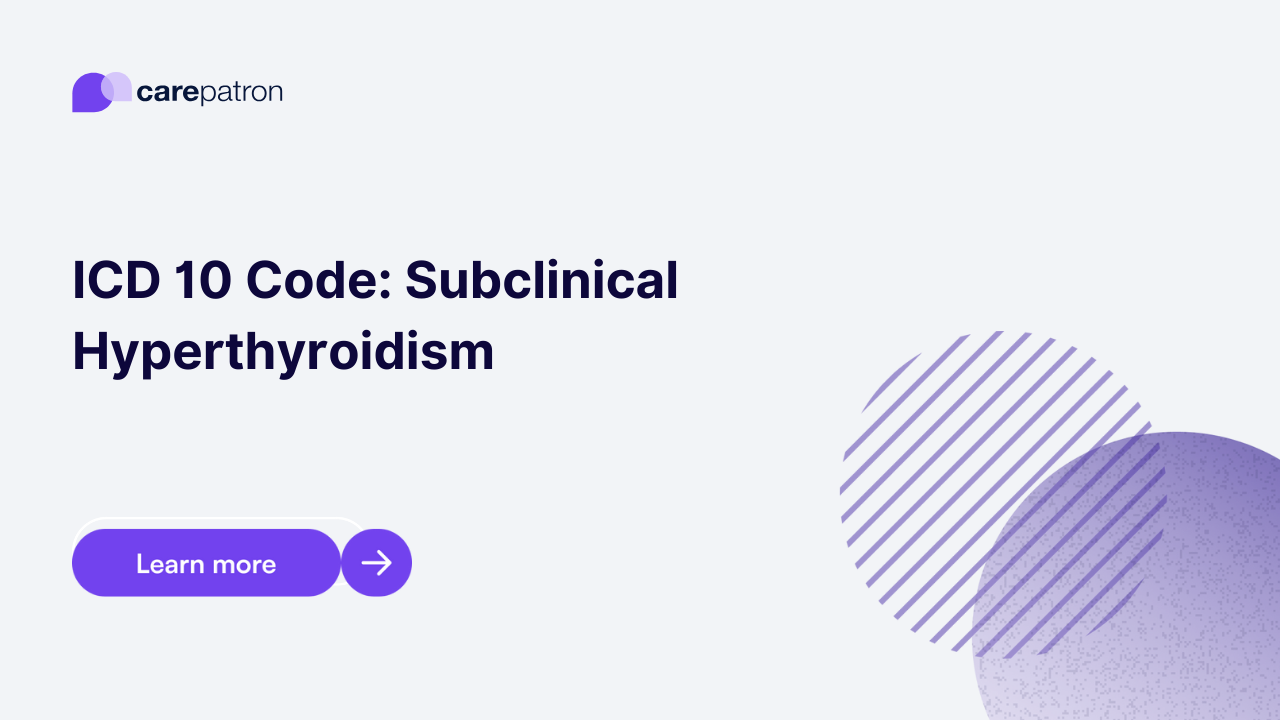 Subclinical Hyperthyroidism ICD-10-CM Codes