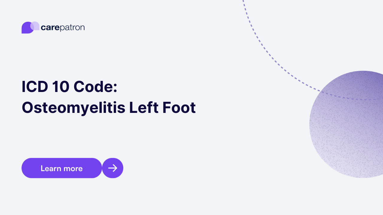 Osteomyelitis Left Foot ICD-10-CM Codes