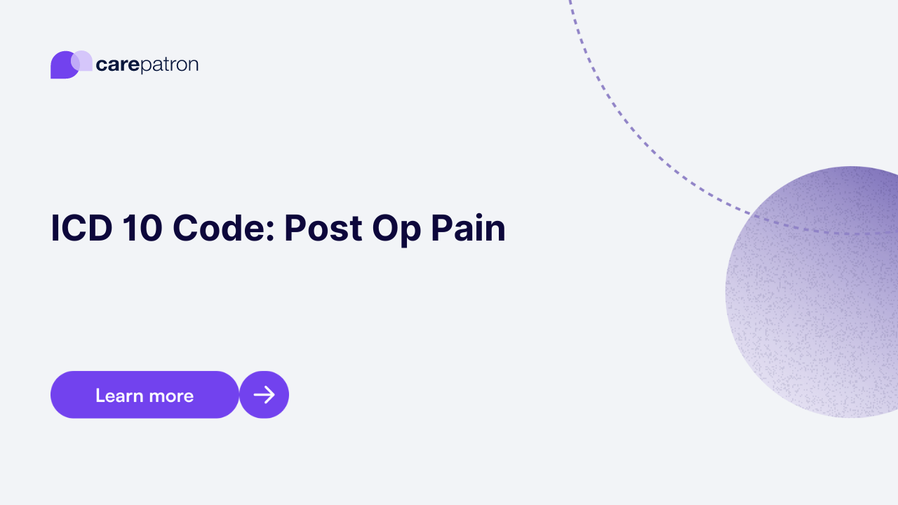 Post Op Pain ICD-10-CM Codes 