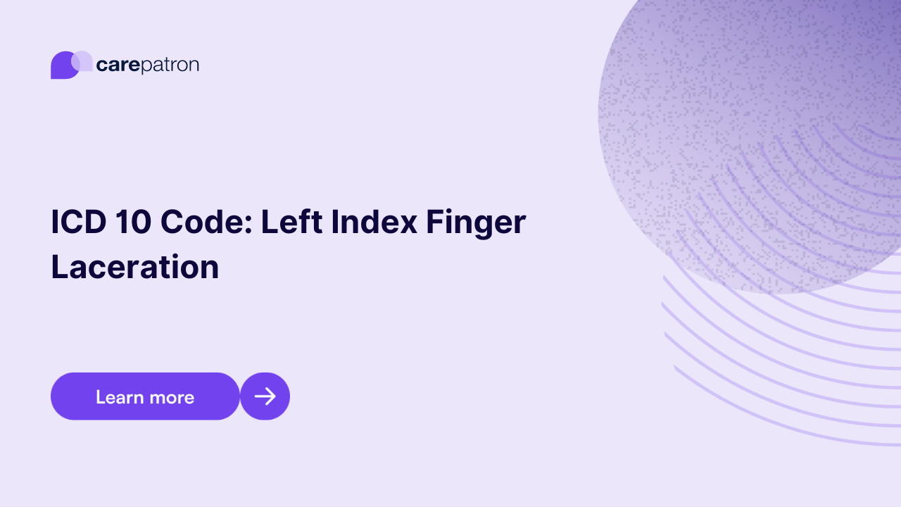 Left Index Finger Laceration ICD-10-CM Codes | 2023
